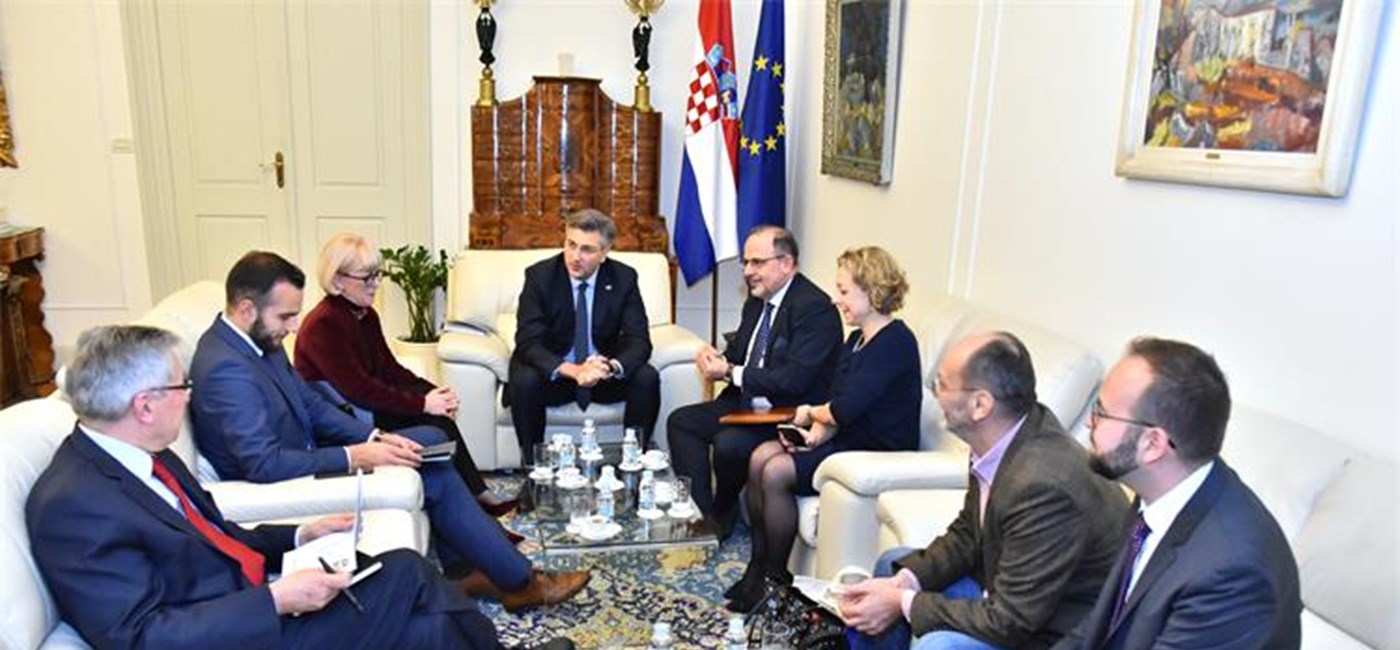 Plenković s predsjednikom EGSO-a o hrvatskom predsjedanju Vijećem EU-a i europskom proračunu